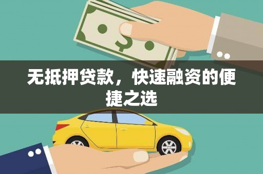 全南无抵押贷款，快速融资的便捷之选
