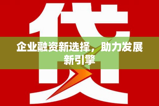 全南企业融资新选择，助力发展新引擎