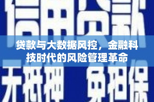 全南贷款与大数据风控，金融科技时代的风险管理革命