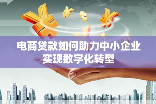 全南电商贷款如何助力中小企业实现数字化转型