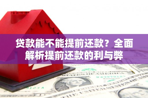 全南贷款能不能提前还款？全面解析提前还款的利与弊