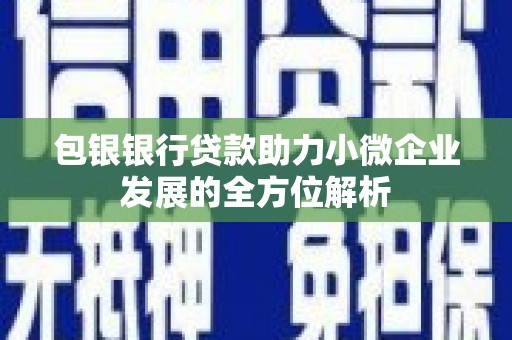 全南包银银行贷款助力小微企业发展的全方位解析