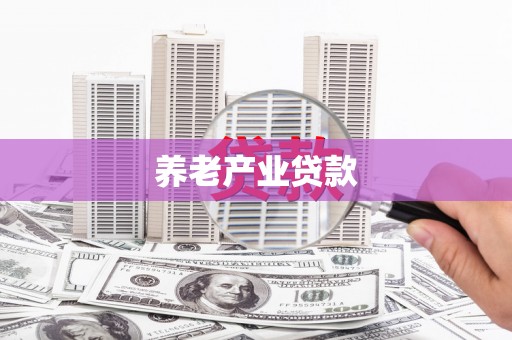 全南养老产业贷款