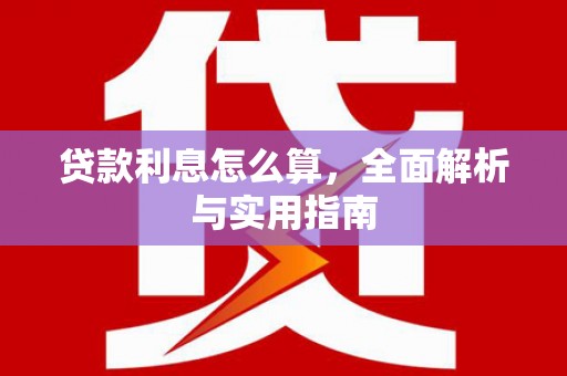 全南贷款利息怎么算，全面解析与实用指南