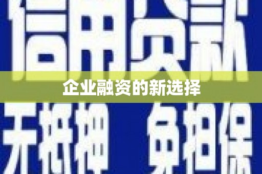 全南企业融资的新选择