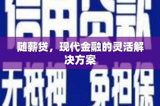 全南随薪贷，现代金融的灵活解决方案