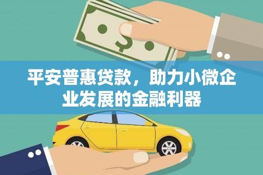 全南平安普惠贷款，助力小微企业发展的金融利器