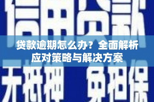 全南贷款逾期怎么办？全面解析应对策略与解决方案