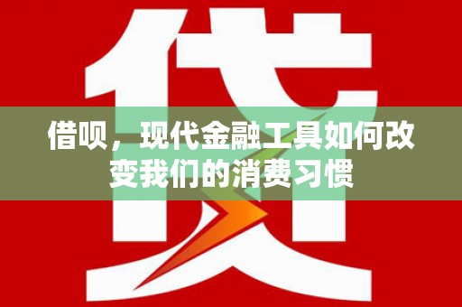 全南借呗，现代金融工具如何改变我们的消费习惯