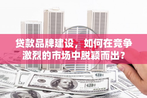 全南贷款品牌建设，如何在竞争激烈的市场中脱颖而出？