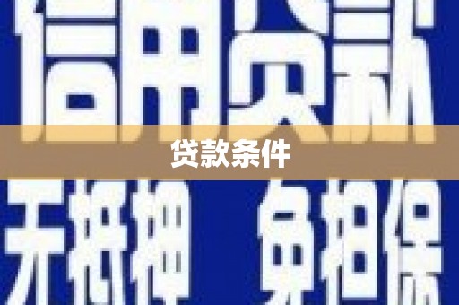 全南贷款条件