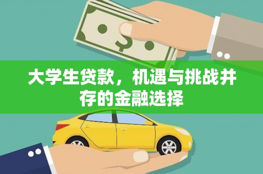 全南大学生贷款，机遇与挑战并存的金融选择