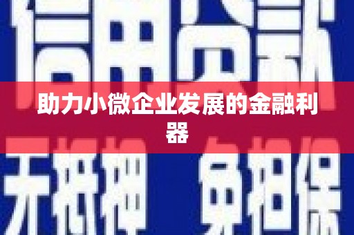 全南助力小微企业发展的金融利器